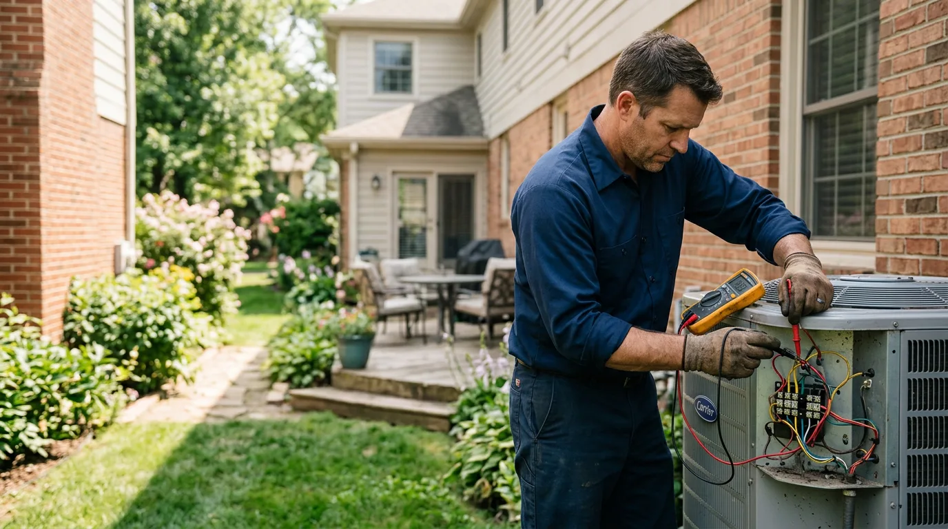 HVAC technician working near Latham, IL